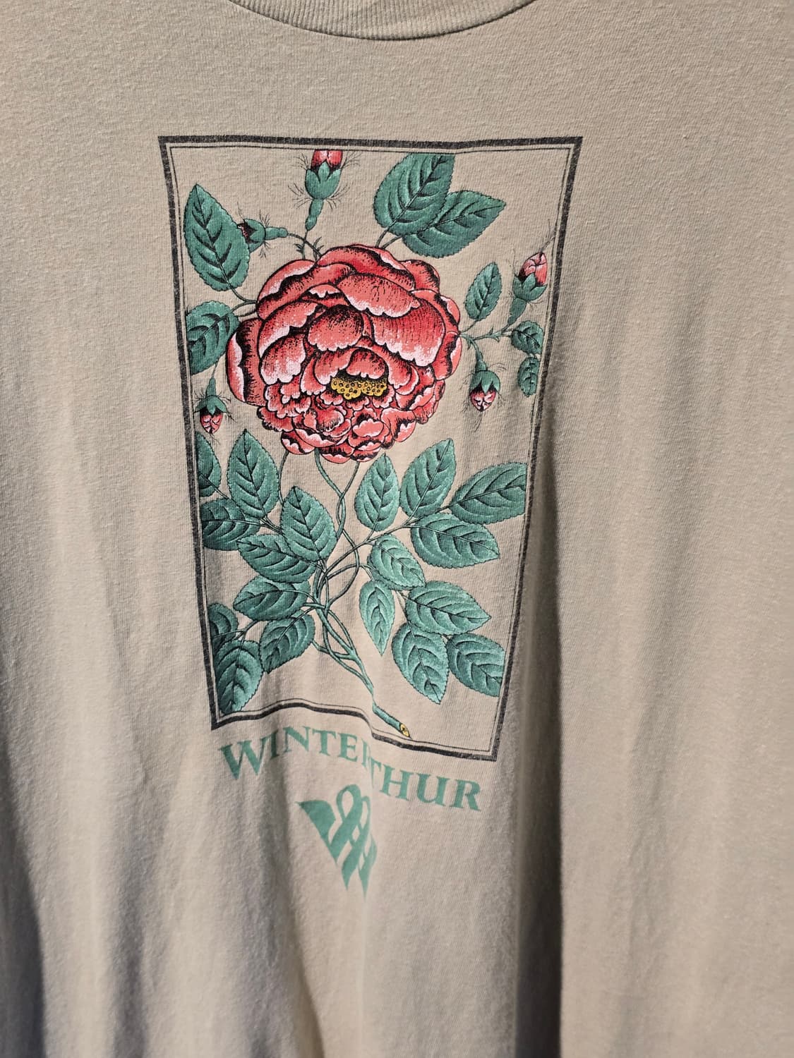 Hanes made in USA 90's 플라워 프린트 티셔츠 상품이미지2