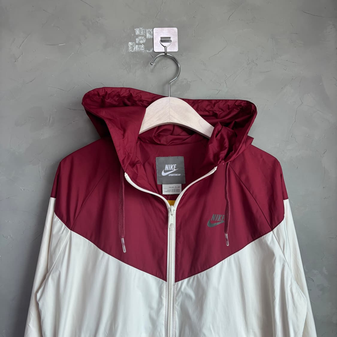 나이키 윈드러너 바람막이 버건디 아이보리 상품이미지2