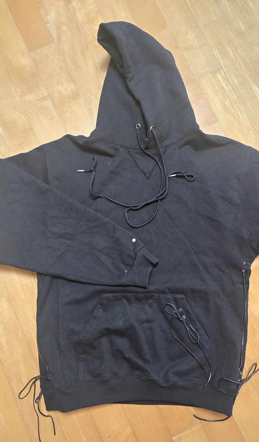 604service 아일렛 레이스업 후드티 L 상품이미지2