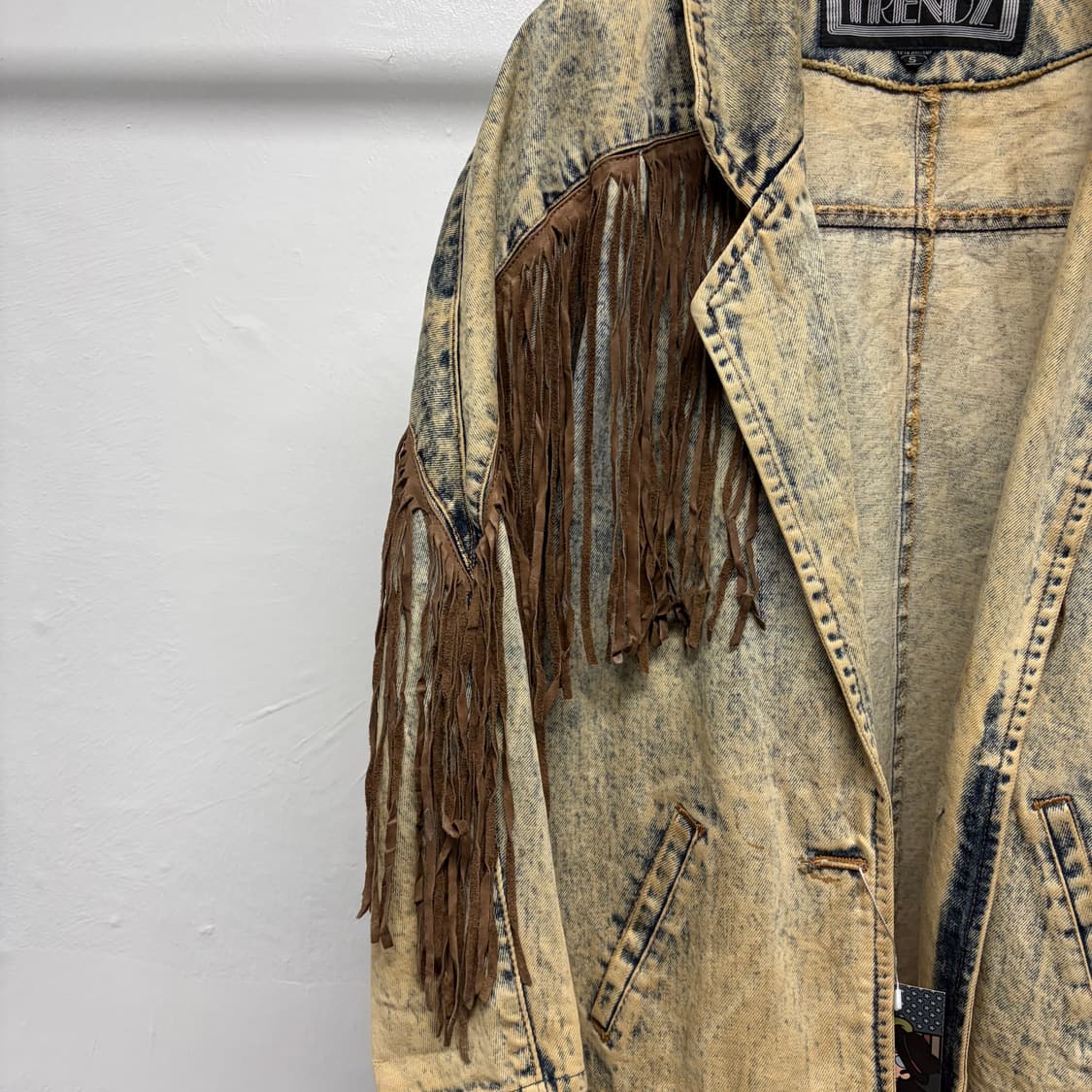 빈티지 프린지 데님 자켓 상품이미지3