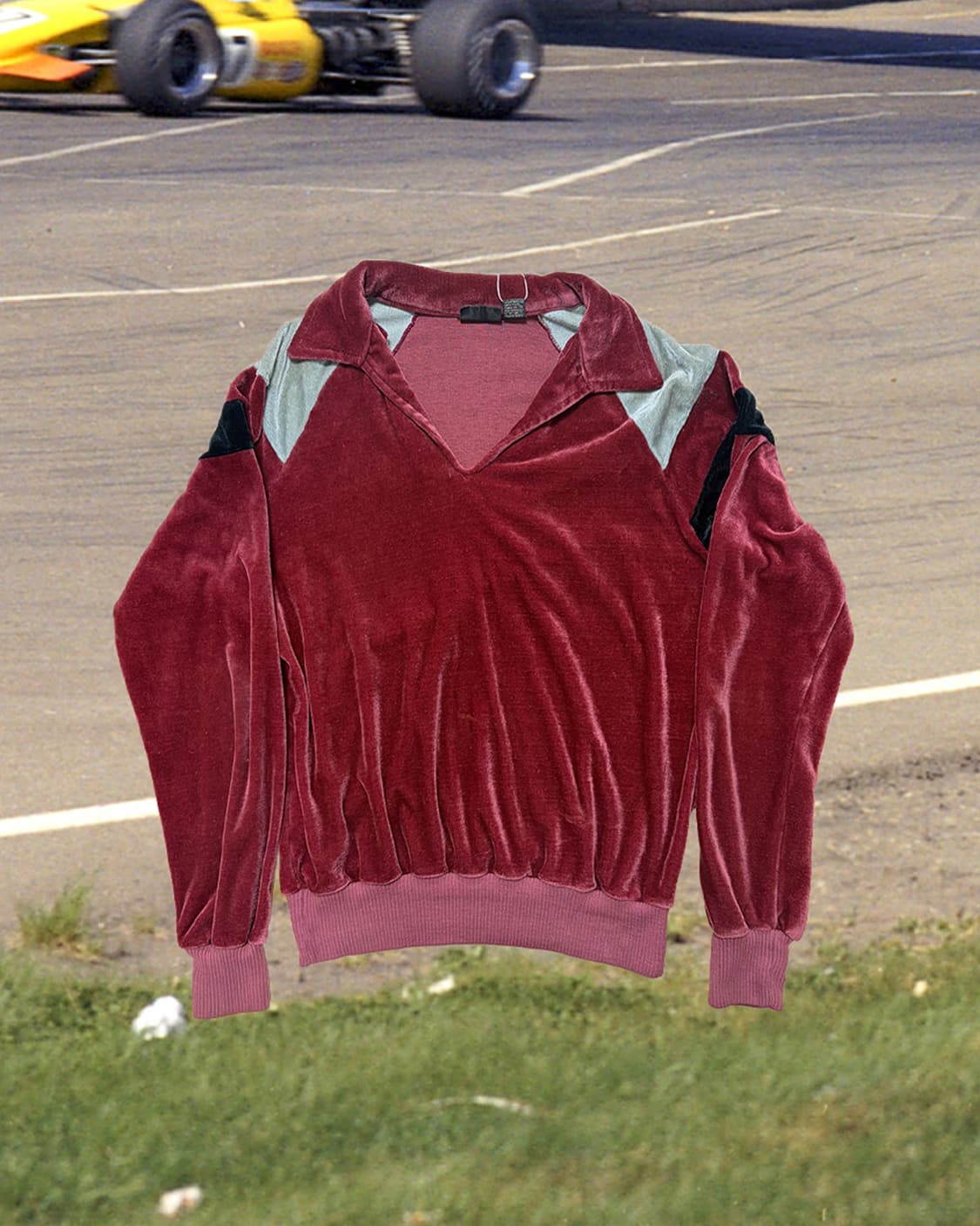 90s 빈티지 버건디 럭비셔츠  상품이미지4