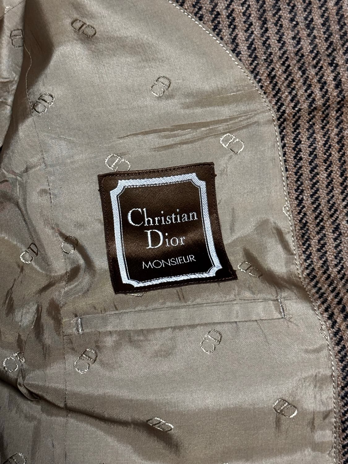 [L] 크리스찬 디올 몬슈 빈티지 알파카 자켓 상품이미지4