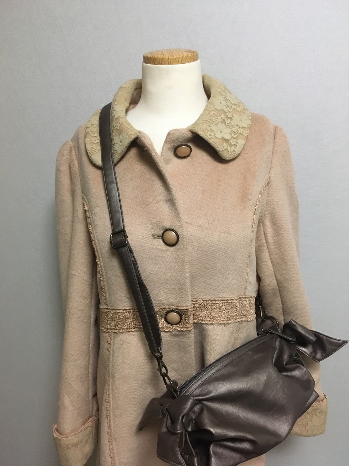 일본빈티지 히메갸루 리본 투웨이 크로스백 상품이미지7