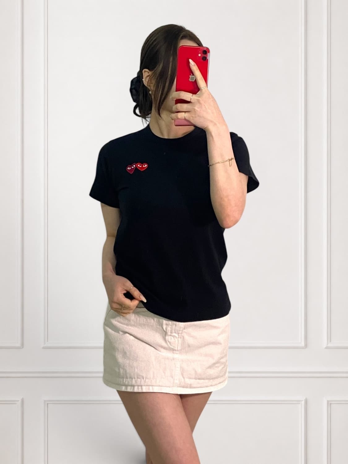 꼼데가르송 더블 와펜 라운드티 상품이미지1
