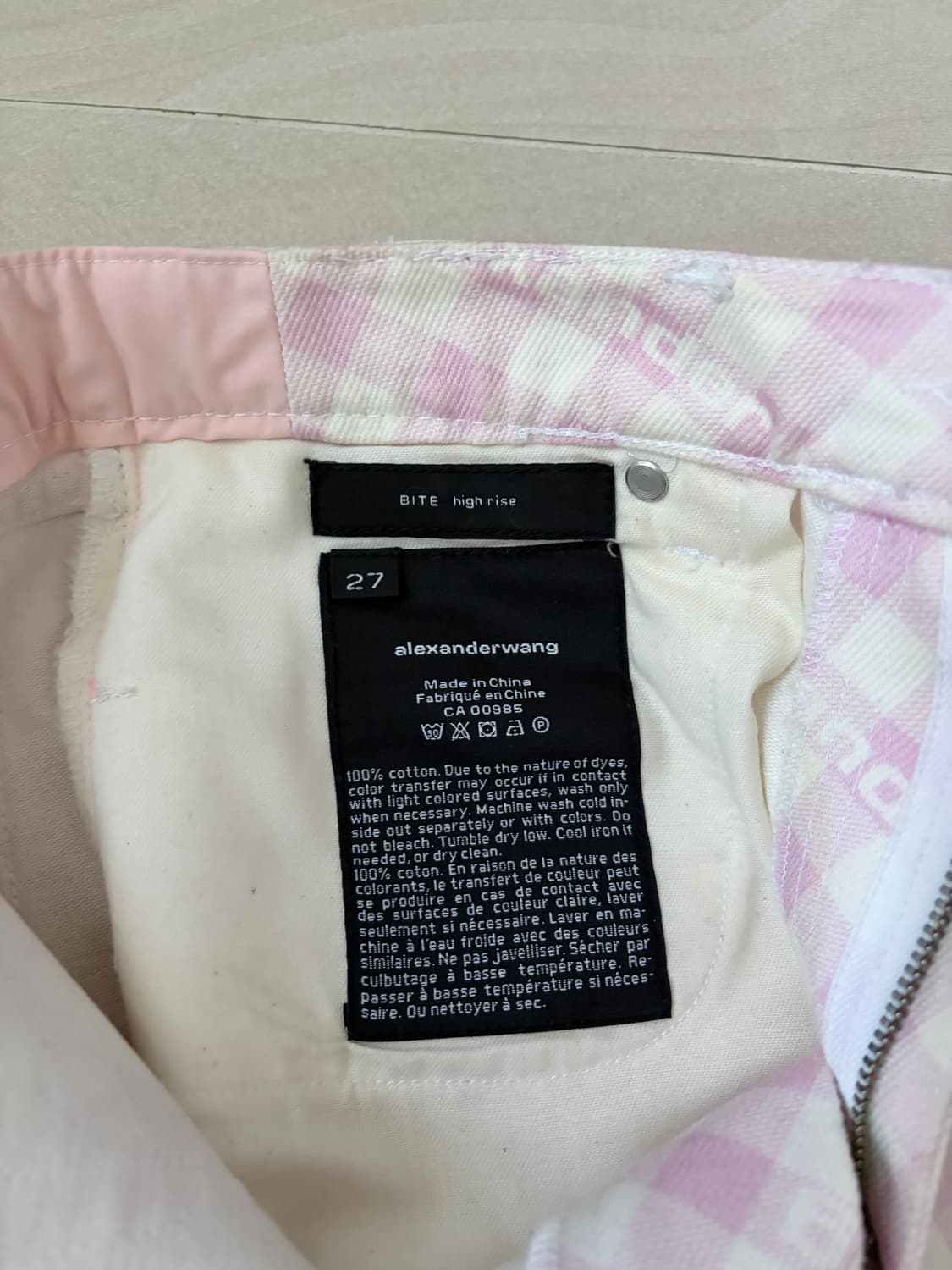 알렉산더왕 핑크 체크 반바지 상품이미지3