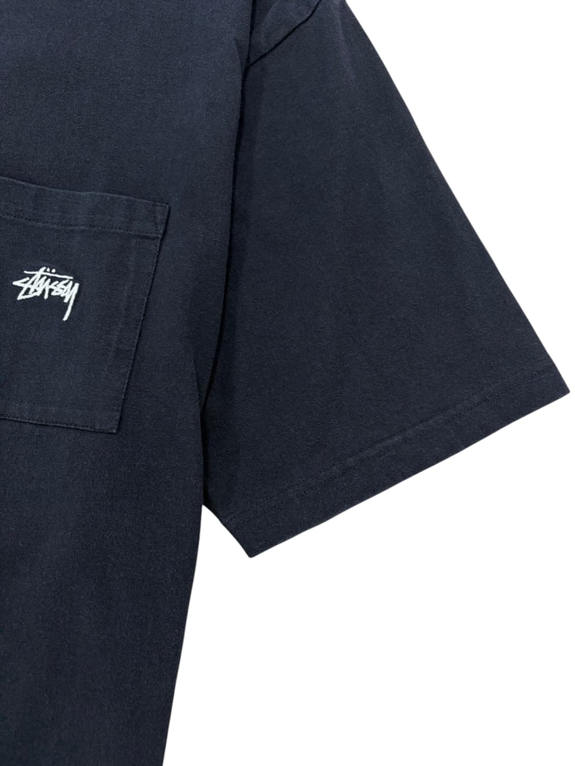 스투시 포켓 반팔 티셔츠 블랙 (XL) 상품이미지3