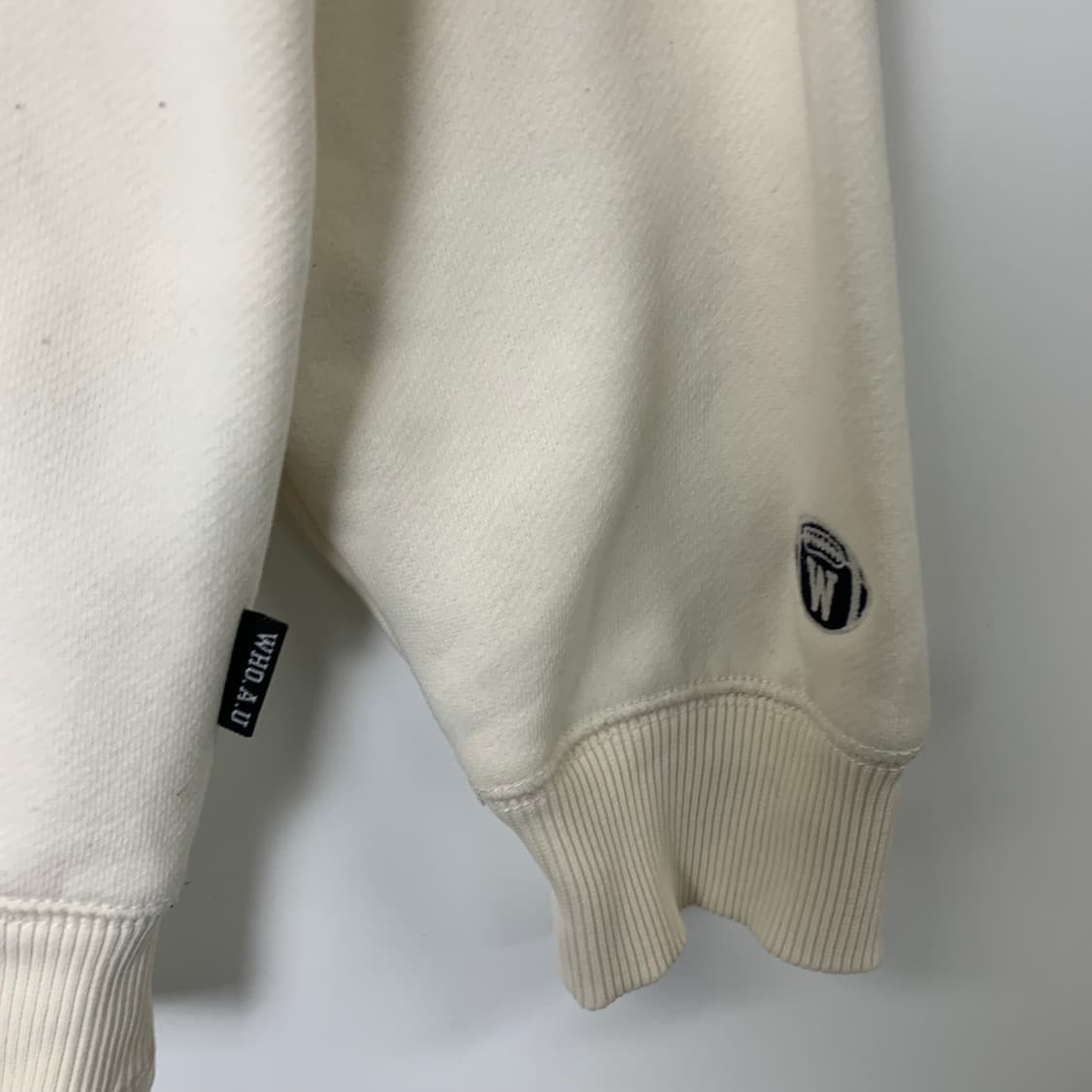 후아유 y2k 와투케 크림 후드집업 상품이미지5