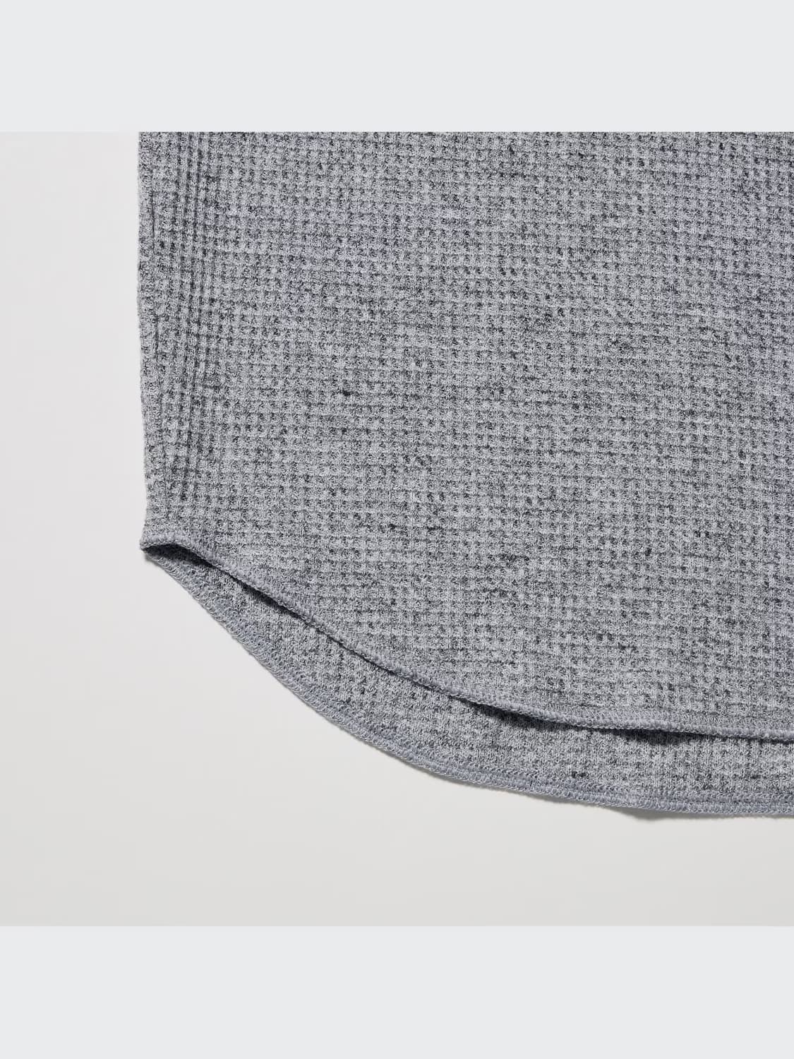 [XXL/택만 제거한 새제품]유니클로 와플 헨리넥 티셔츠 상품이미지4