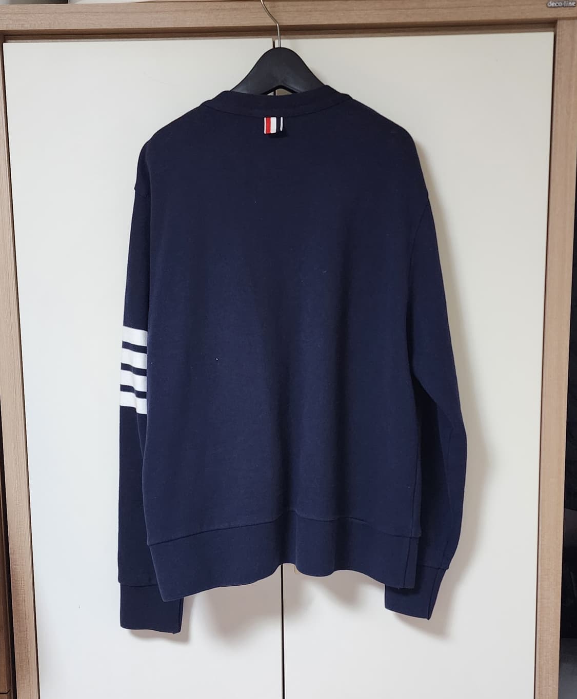 [3]톰브라운 사선완장 코튼 가디건 네이비 상품이미지2