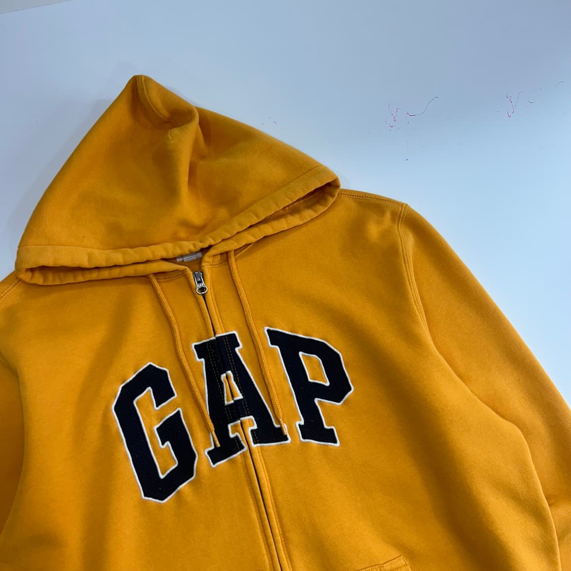 GAP 갭 네이비로고 딥옐로우 후드집업 상품이미지4