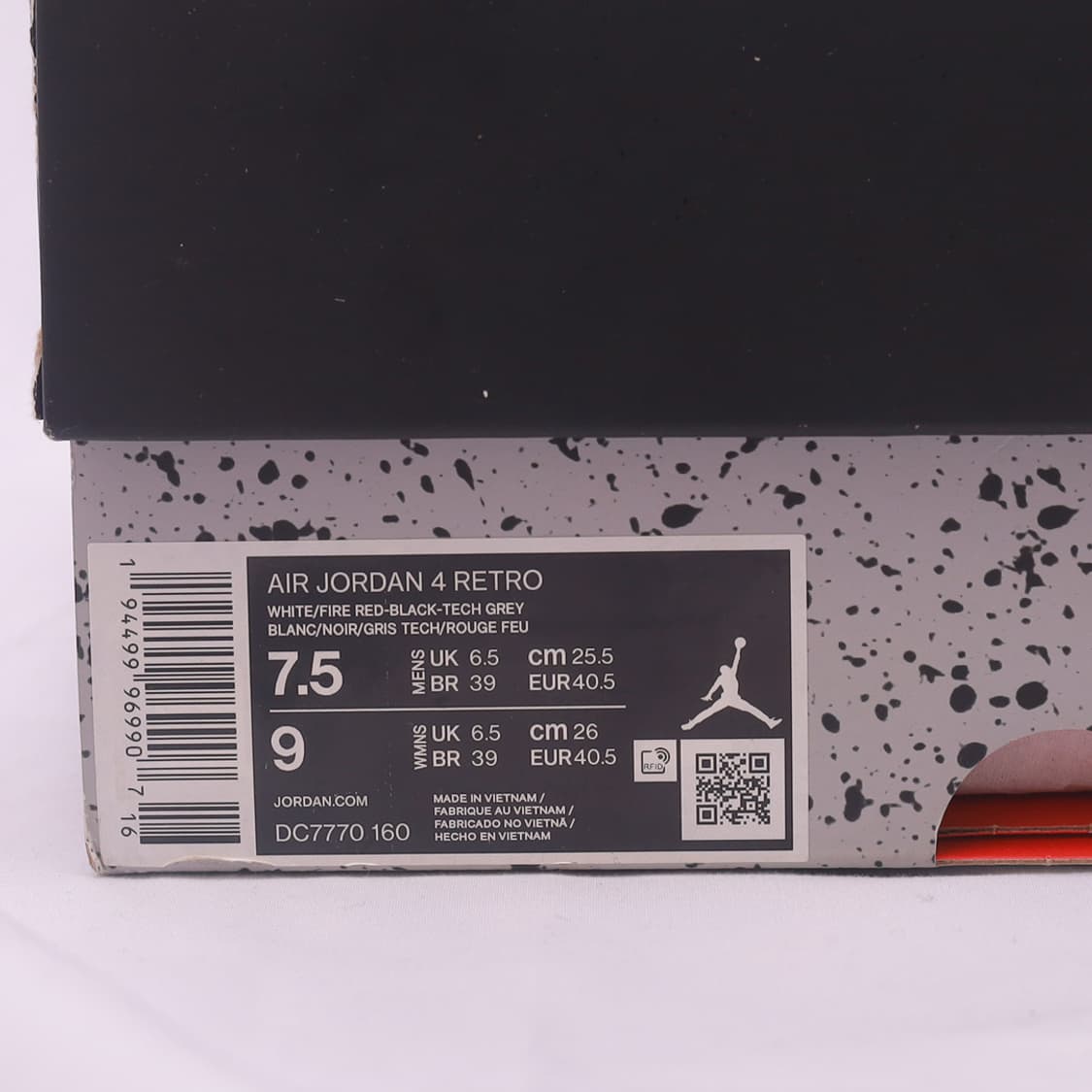 Jordan 조던4 OG 파이어레드 255 나코탭 상품이미지8