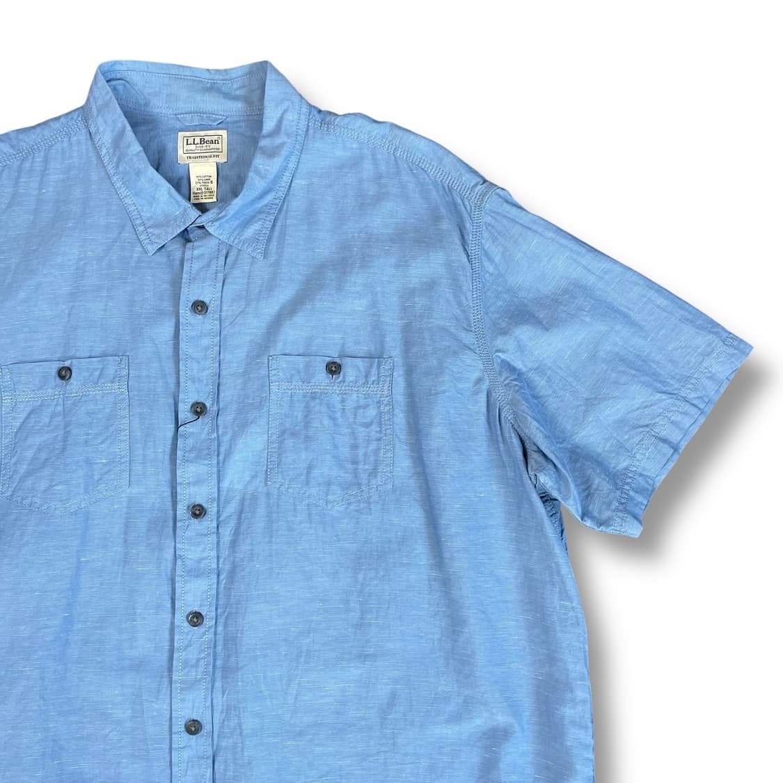 엘엘빈 빅사이즈 오버핏 트레디셔널핏 투포켓 반팔 셔츠 XXL 상품이미지3