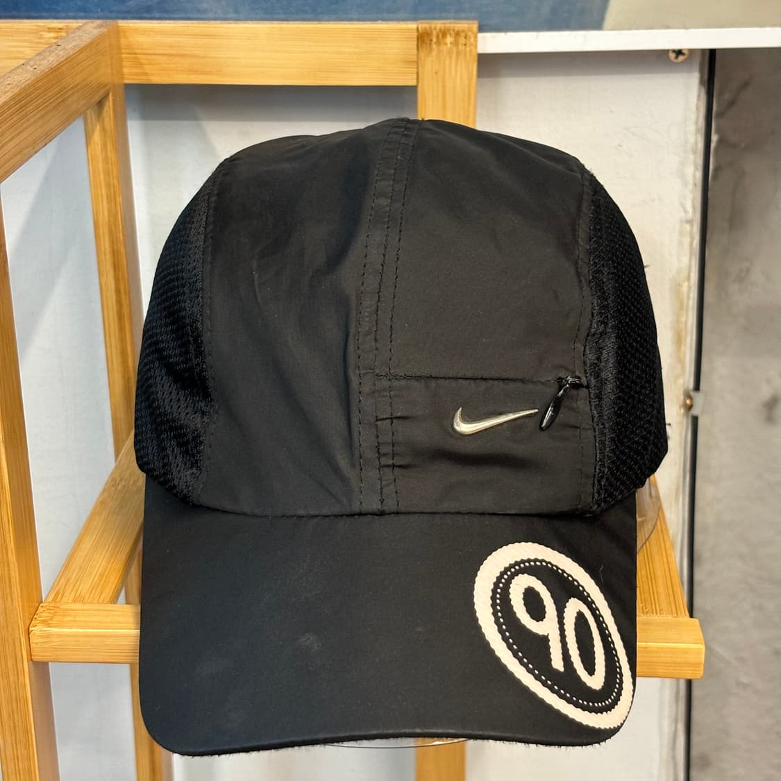 00s 나이키 올드스쿨 빈티지 블랙 나일론 볼캡 OS 상품이미지1