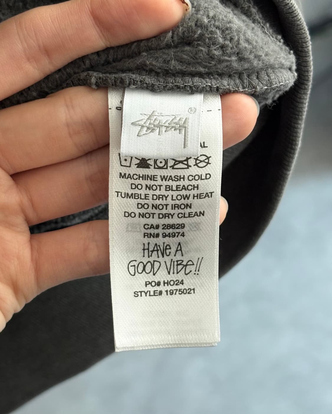 Stussy 스투시 차콜 컬러 피그먼트 후드집업 상품이미지5