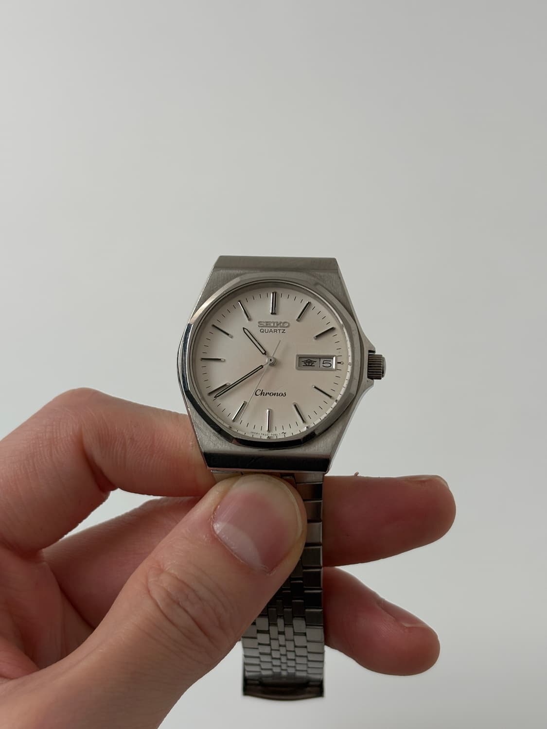 세이코 1980년대 Chronos 실버 쿼츠 남성  상품이미지2