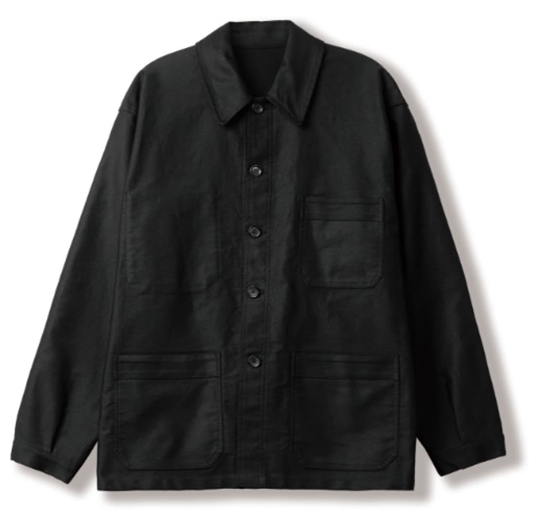 SEW 스테디에브리웨어 - 몰스킨 프렌치 워크 자켓 (블랙) 상품이미지1