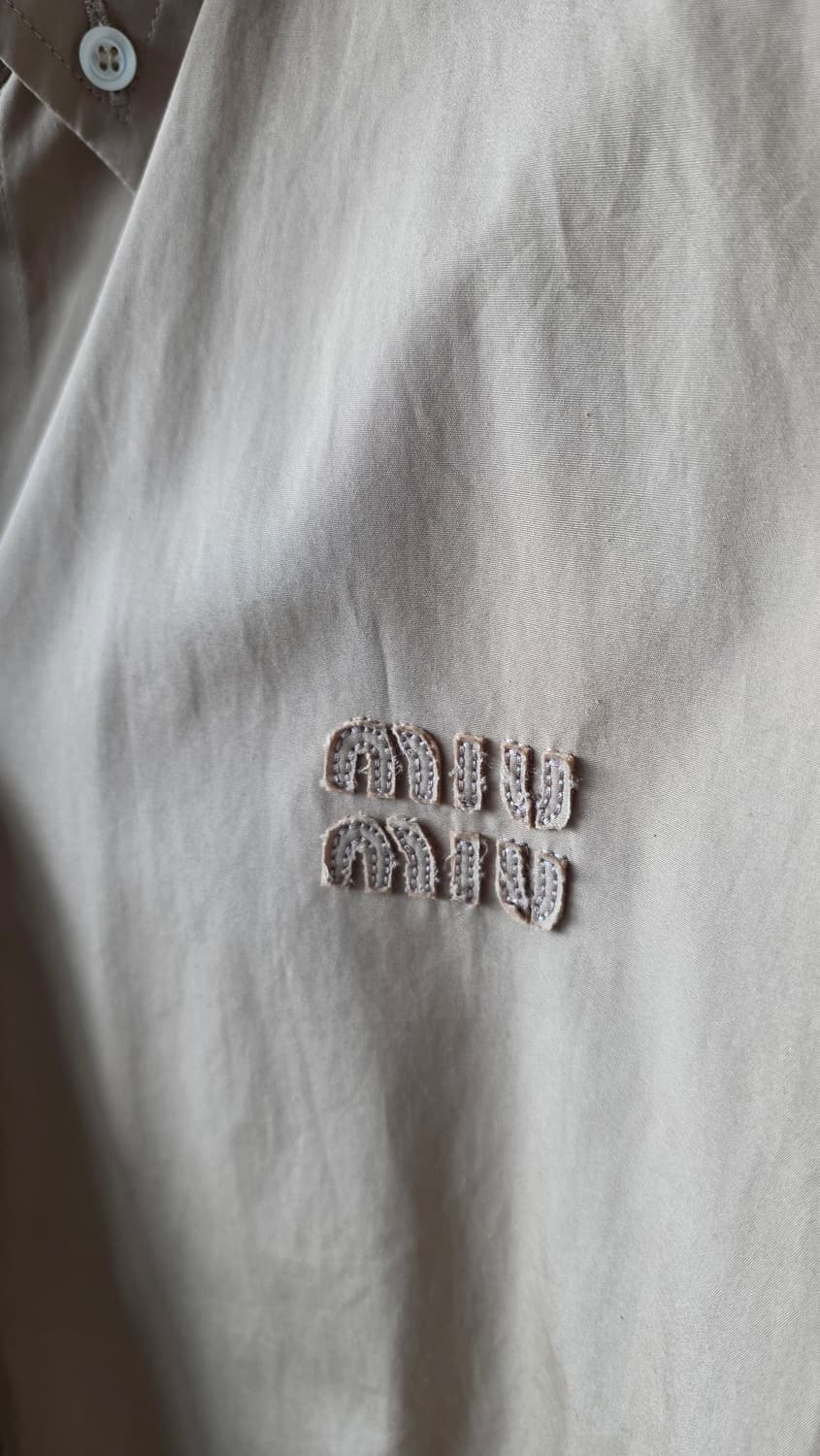 미우미우 유니섹스 오버핏 셔츠 브라운44(105-110) 상품이미지4