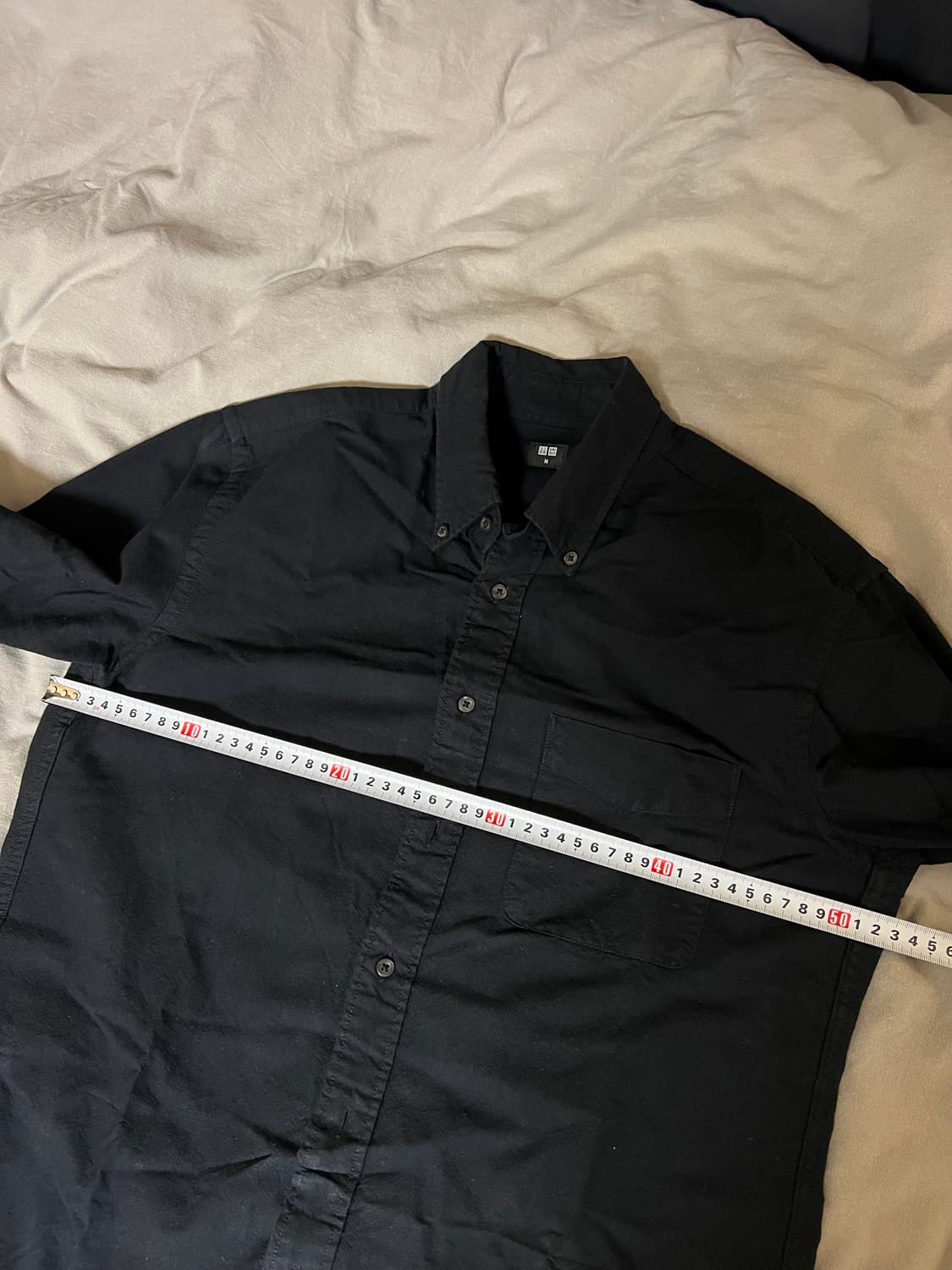 유니클로 옥스포드 셔츠 남방 블랙 M 상품이미지5