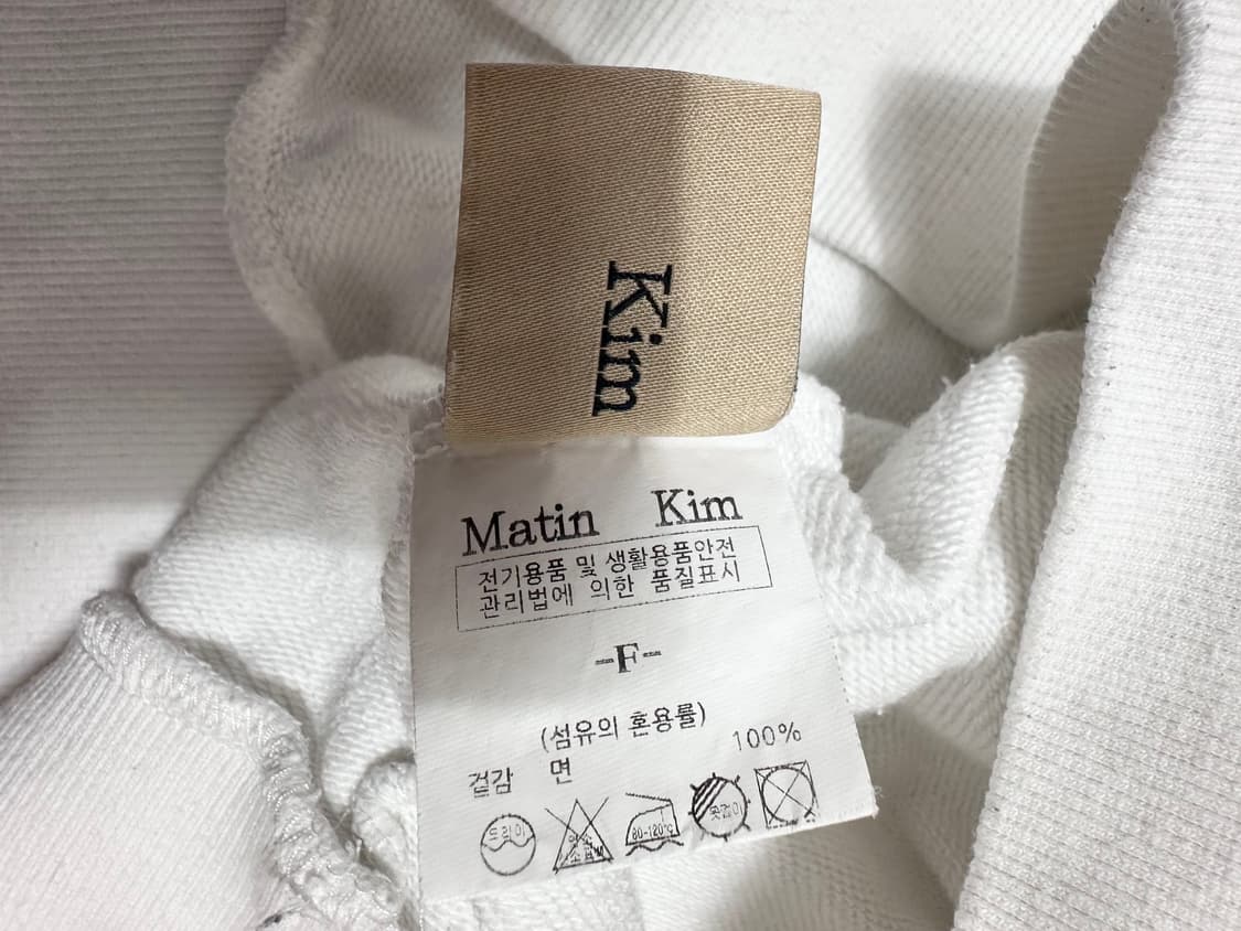 마뗑킴 로고 흰색 맨투맨 상품이미지5