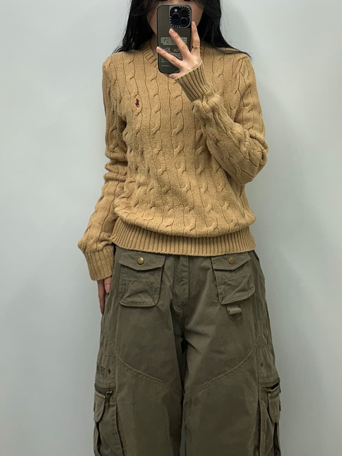 폴로 랄프로렌 신형 베이지 꽈배기 니트 상품이미지1