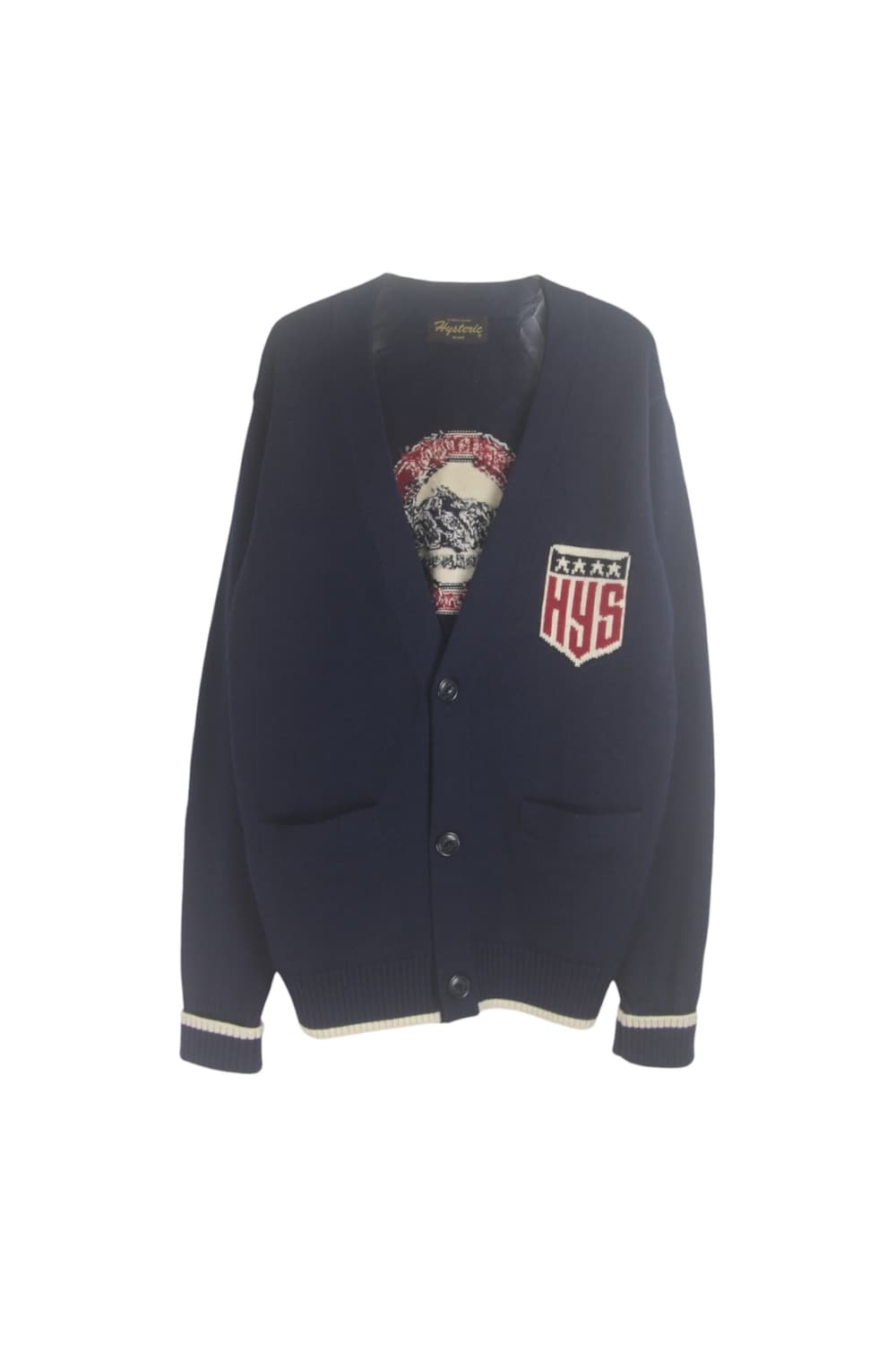 히스테릭글래머 로고 울 가디건 상품이미지1