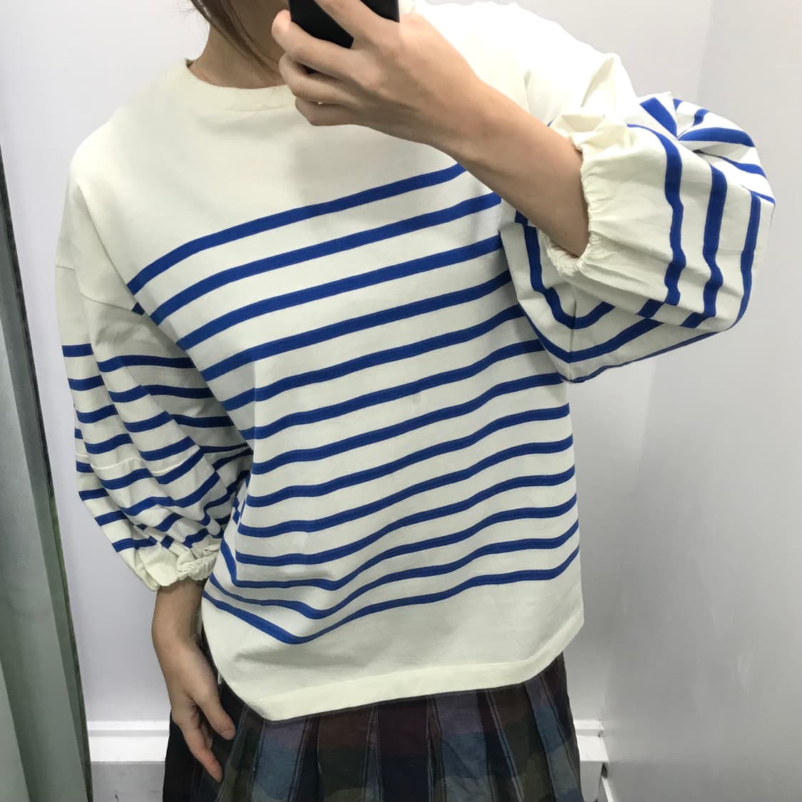 니코앤드 블루 스트라이프 퍼프 티셔츠 상품이미지2