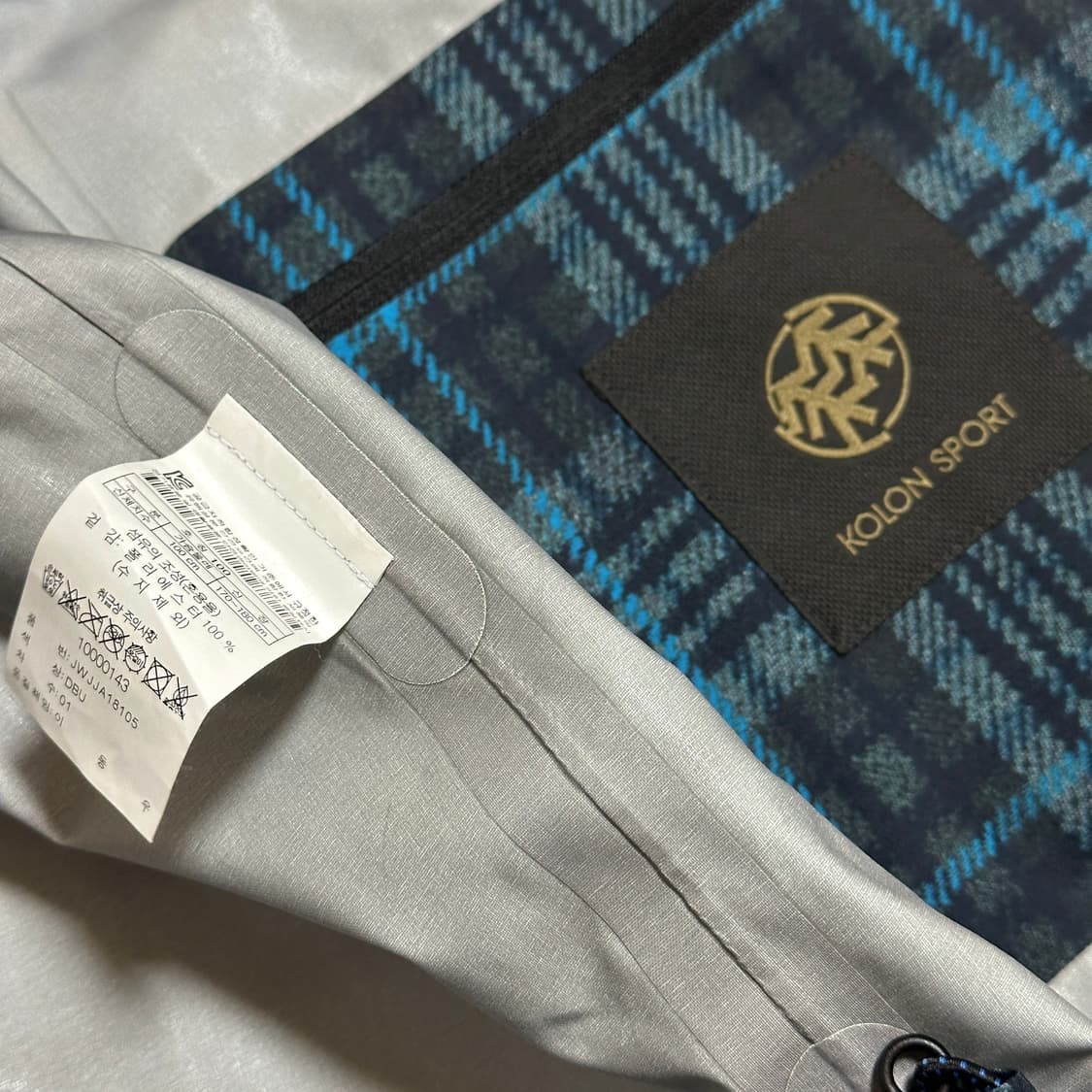 코오롱 스포츠 체크 프린트 방수 자켓 상품이미지6