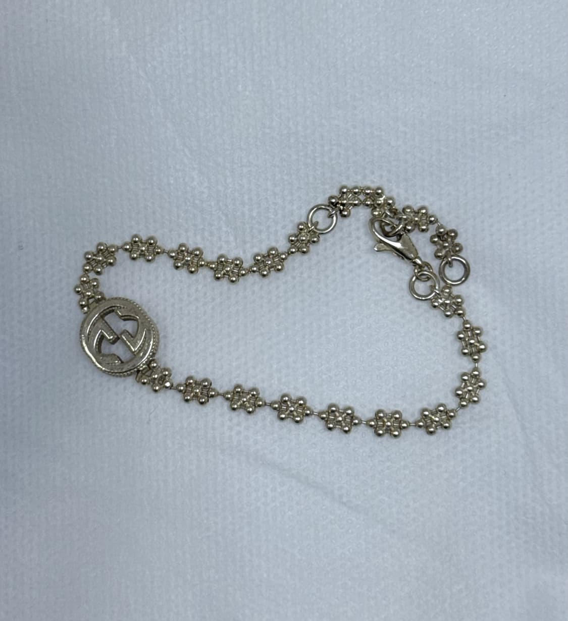 구찌인터로킹 실버팔찌 상품이미지1