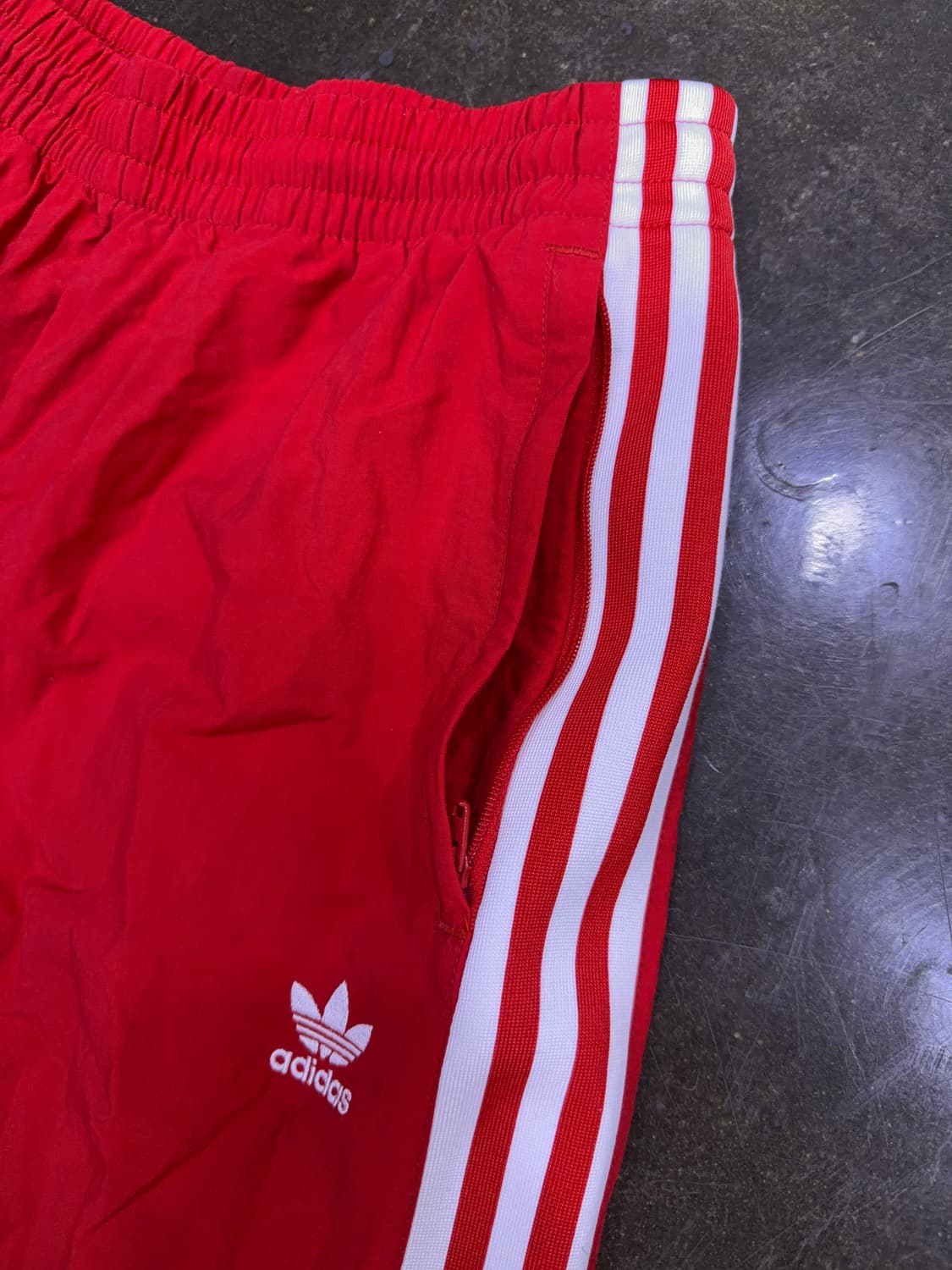 아디다스 오리지널 삼선 락업 트랙팬츠 레드 L 상품이미지6