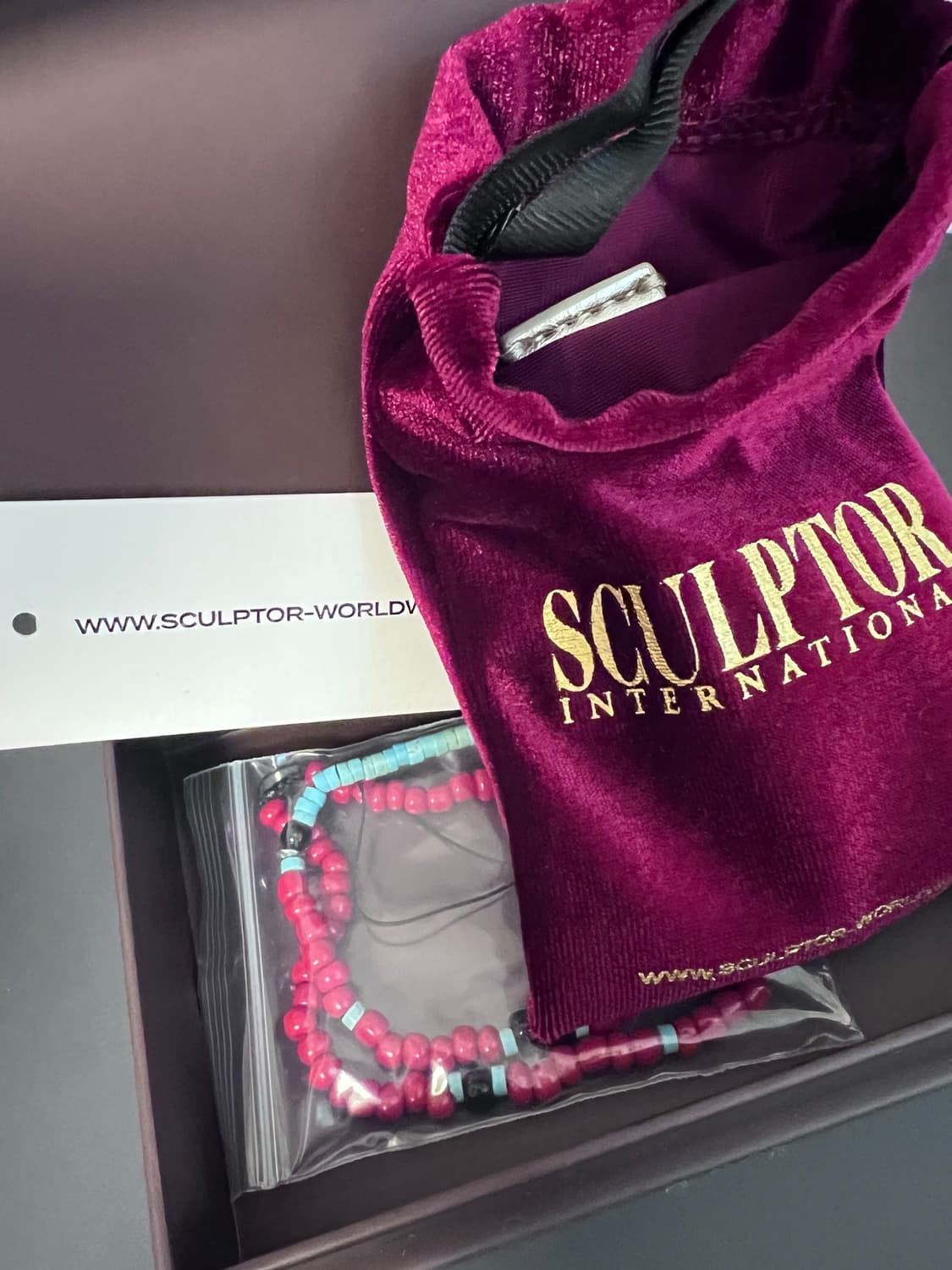 스컬프터 크로스 스트랩 레이어드 월렛 지갑 골드 카드홀더 상품이미지4