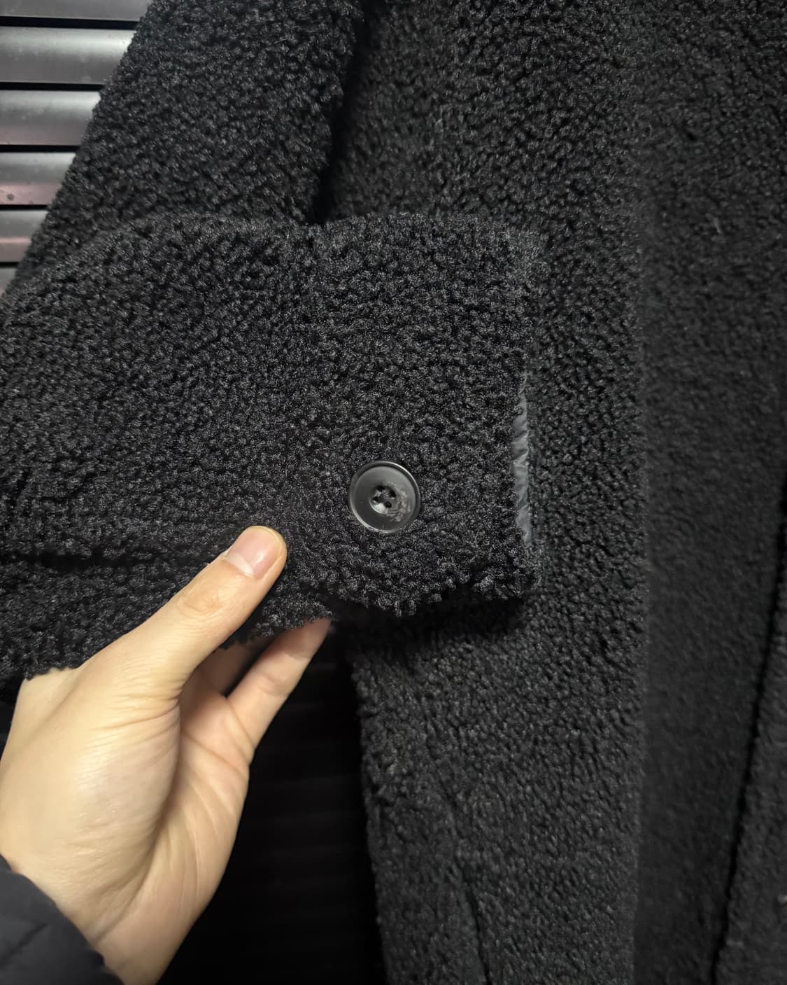 유니클로U 르메르 양털 후리스 플리스 코트 L 100 카라 가디건 블랙 상품이미지6