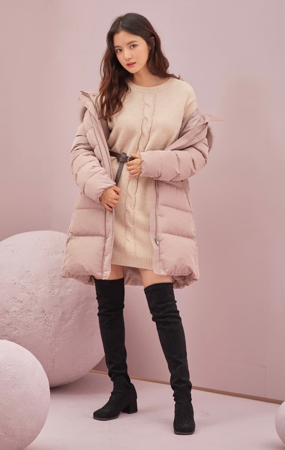 로엠 니트 원피스 상품이미지2