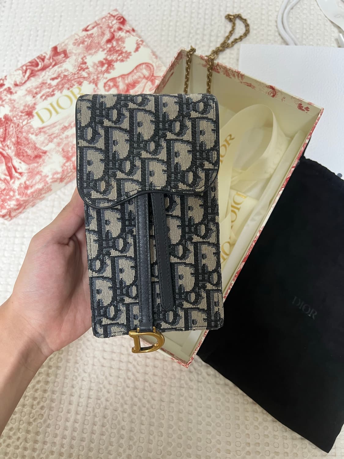 (정품) 디올 오블리크 새들 버티컬백 상품이미지1