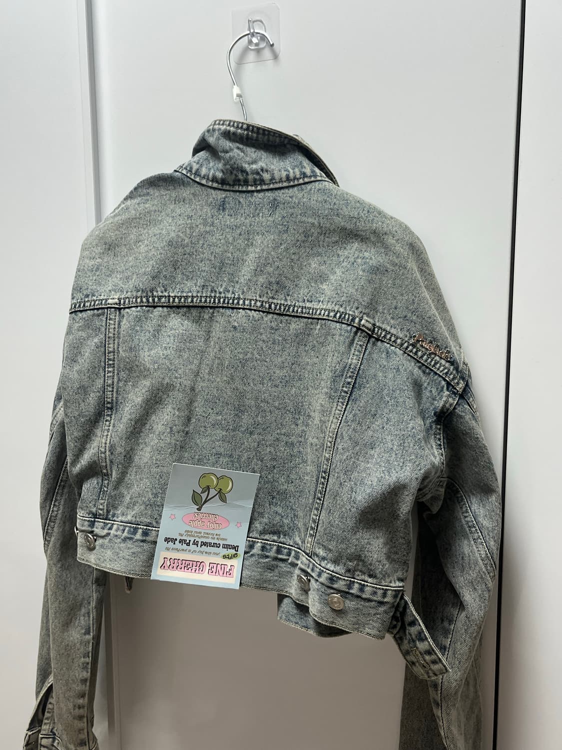 (새상품)크롭 청자켓 상품이미지3