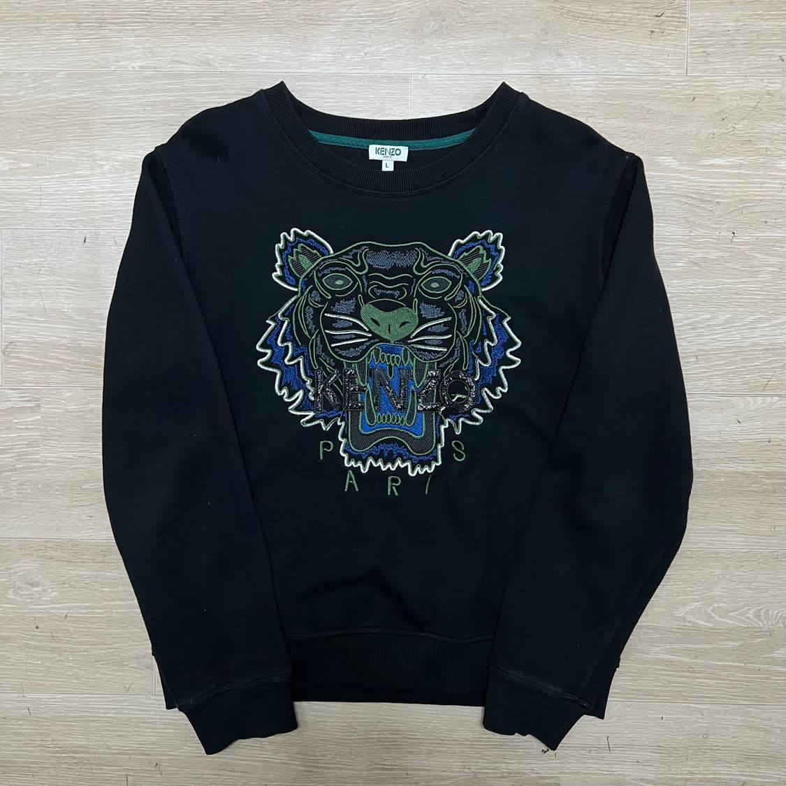 겐조 파리 타이거 자수 빅로고 맨투맨 크루넥 티셔츠 [블랙] L/100 상품이미지1