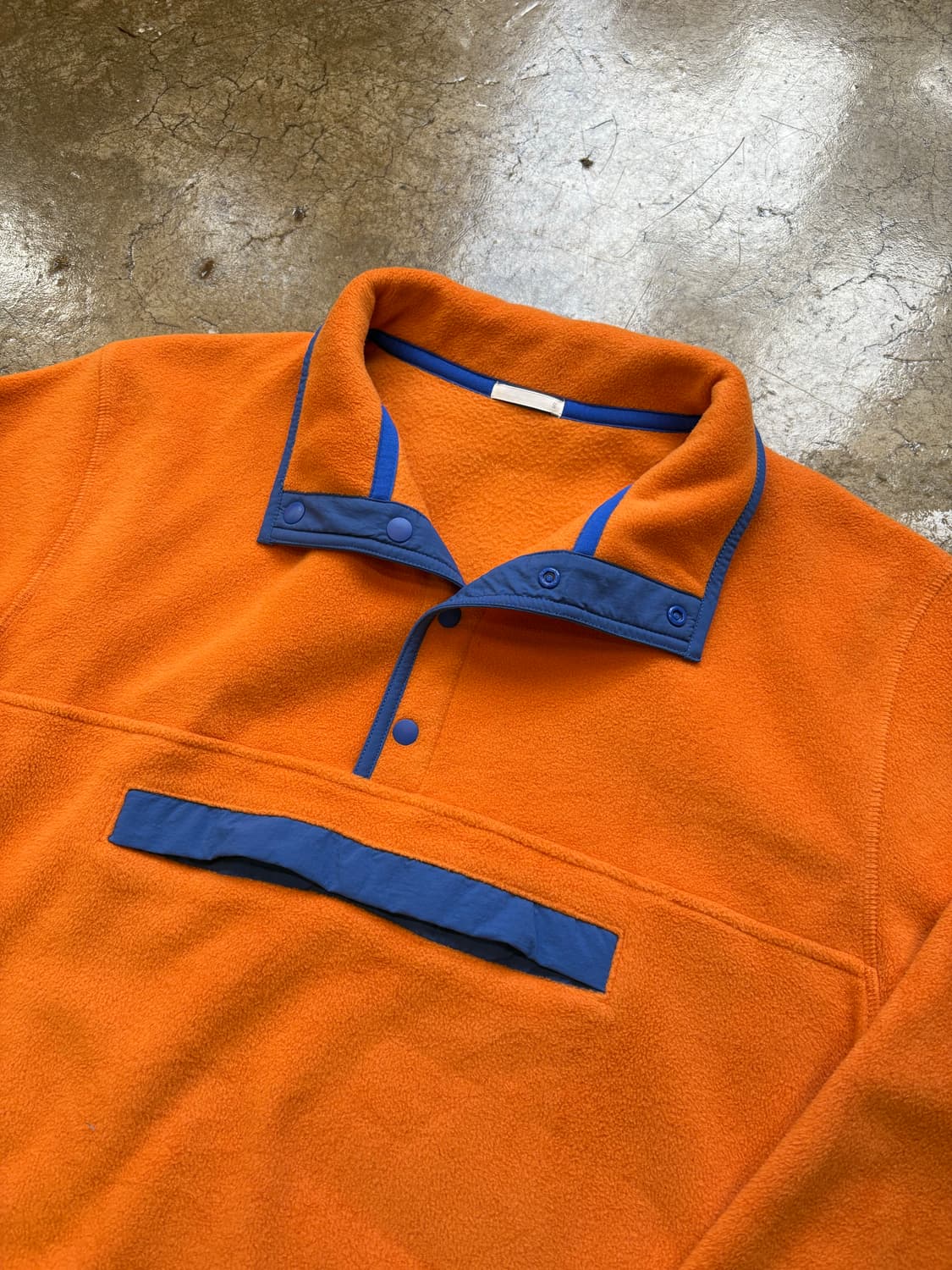 GU 오렌지 블루 플리스 풀오버 상품이미지2