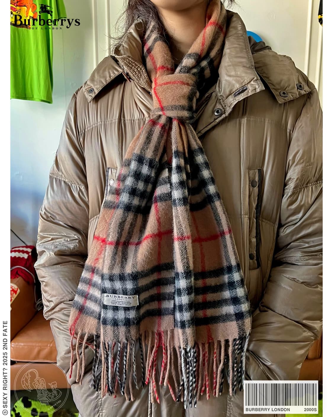 2000s BURBERRY London Lambs Wool Muffler 상품이미지1