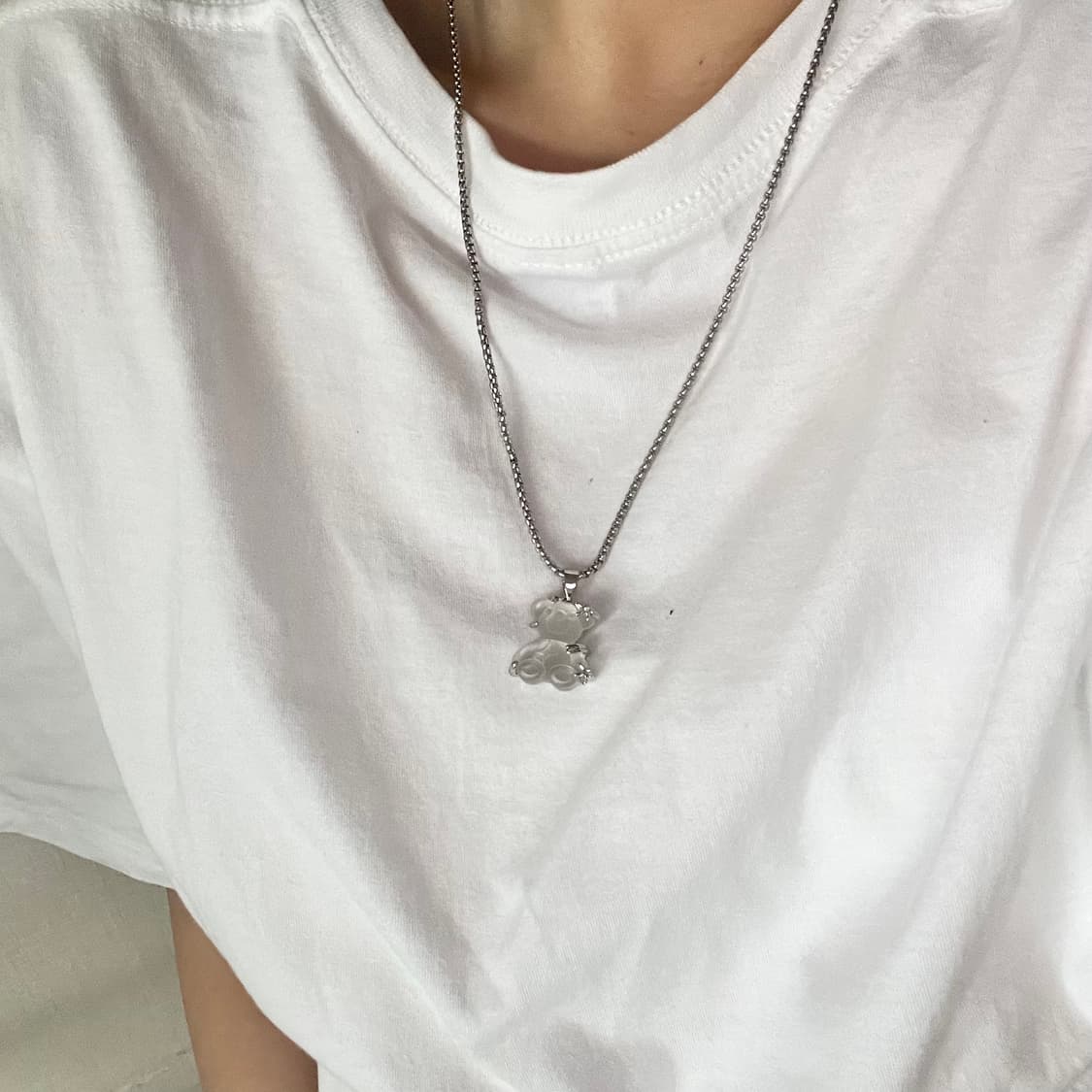 큐빅 베어 목걸이 상품이미지3