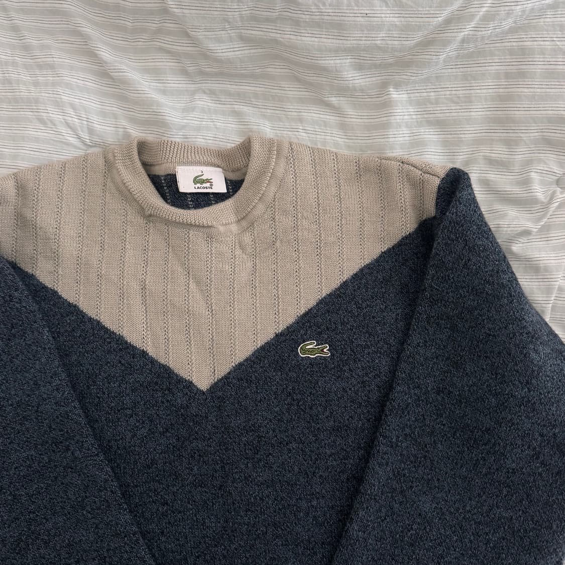 Vintage Lacoste Two-Tone Knit Sweater 상품이미지2