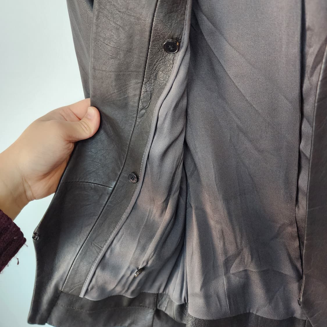 TIME 타임 여성 가죽 자켓 상품이미지4