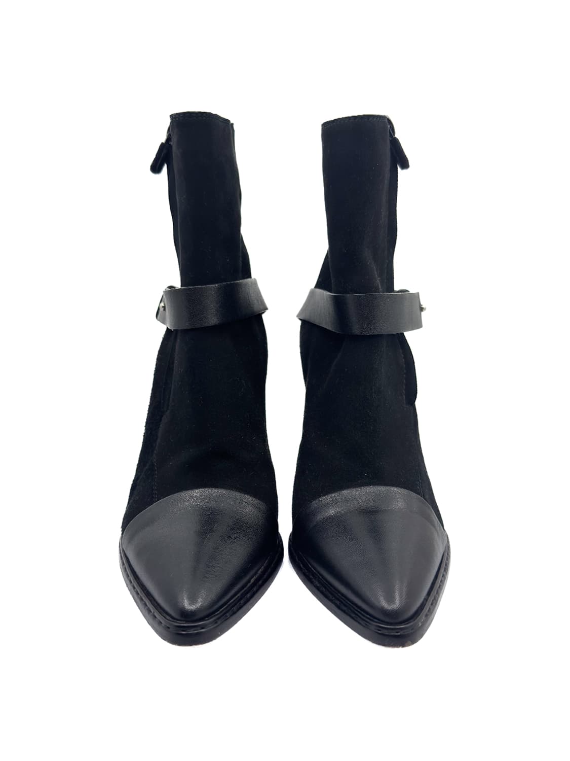 Suede Leather Strap Wedge Boots/ 37.5 상품이미지3