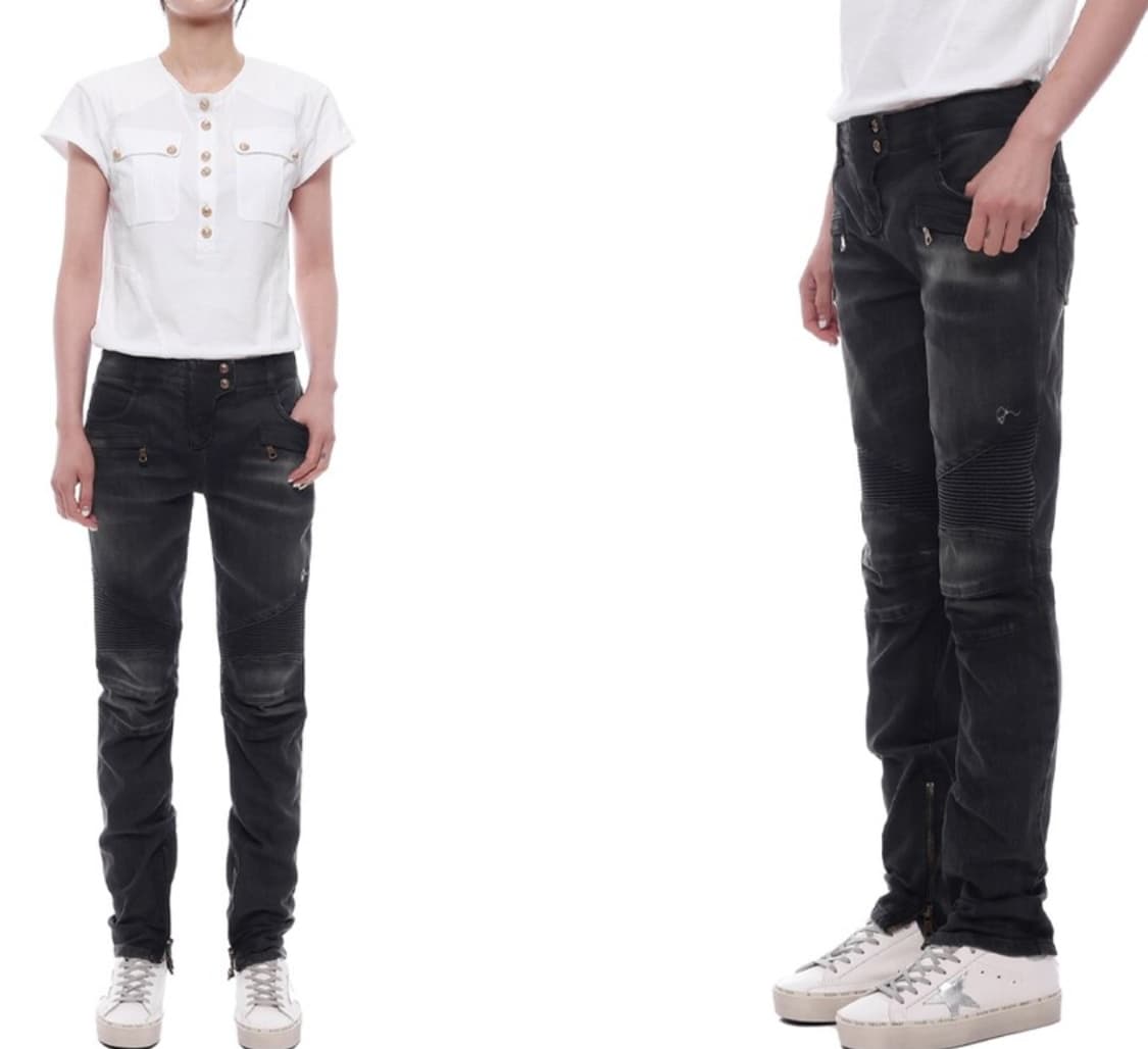 발망 여성 슬림 워싱 바이커진(34사이즈)국내44사이즈 상품이미지1