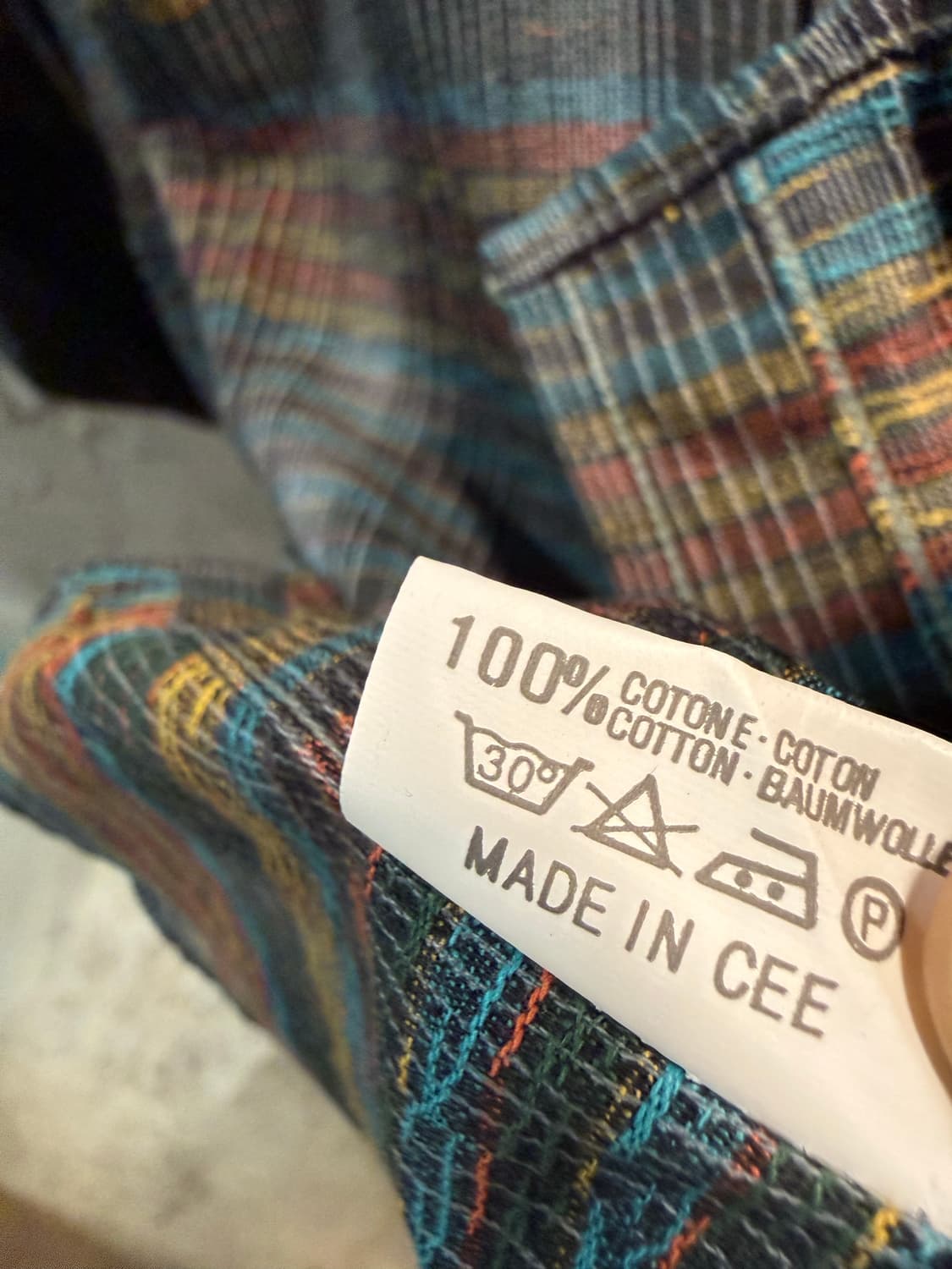 105 미쏘니 MISSONI 멀티 체크 셔츠 그린 상품이미지6