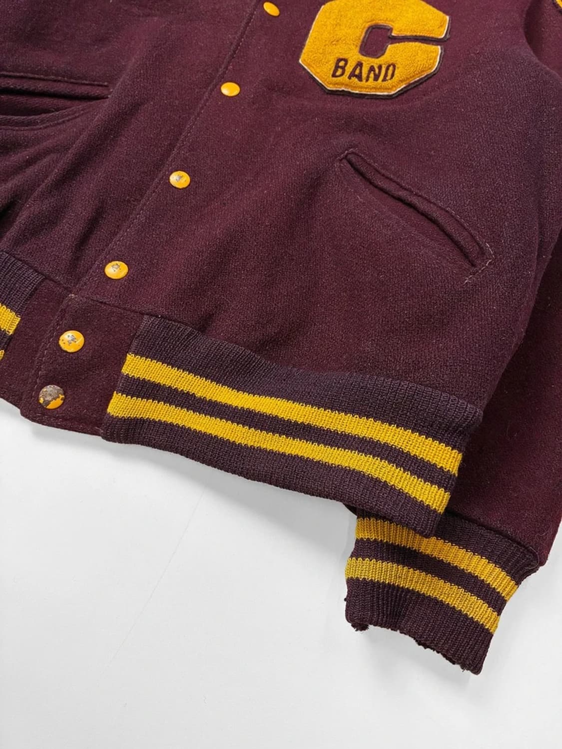 80s 센트럴 미시간 USA 숏 바시티 자켓 PN5302 상품이미지3