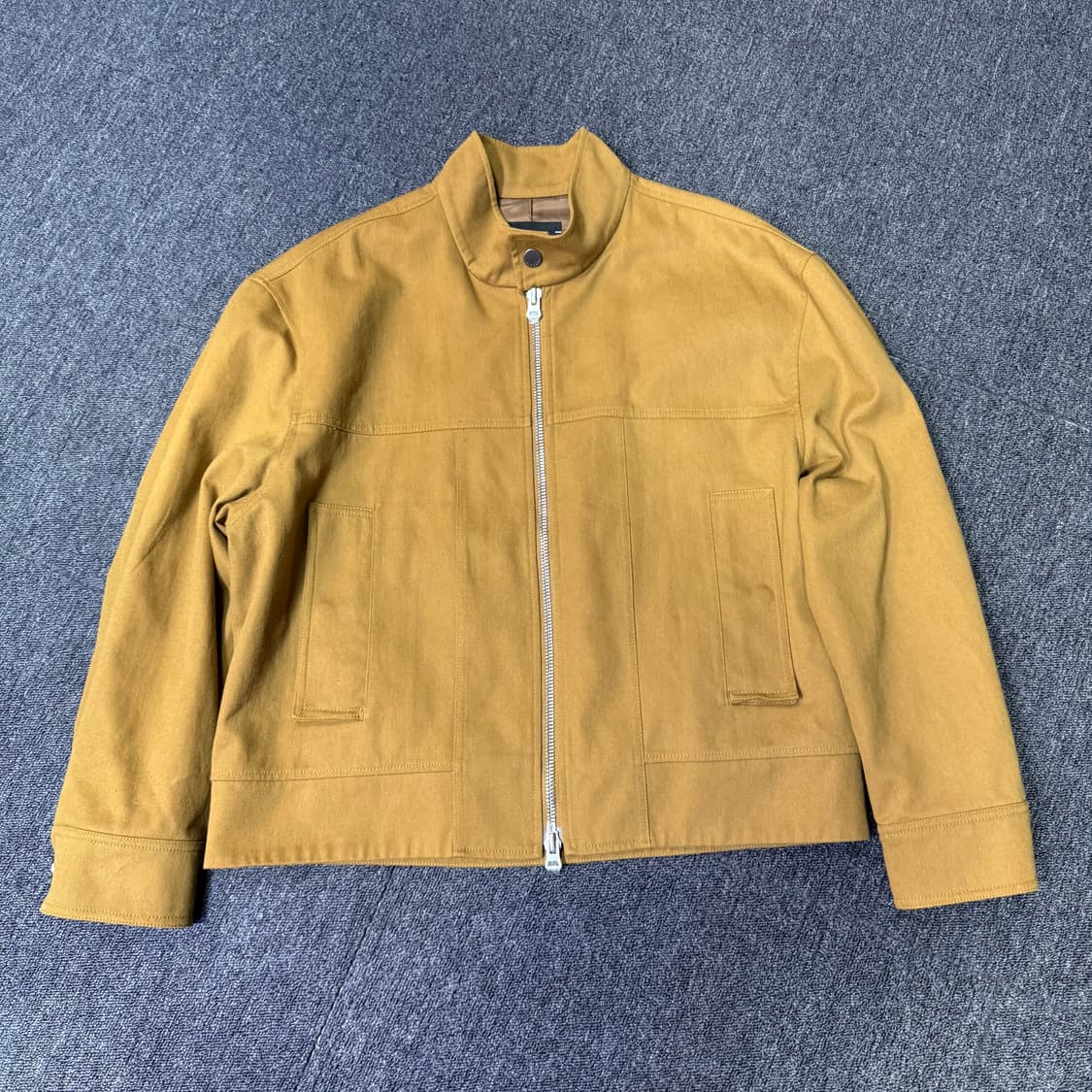 일꼬르소 하이넥 크롭 카멜 블루종 자켓 상품이미지1