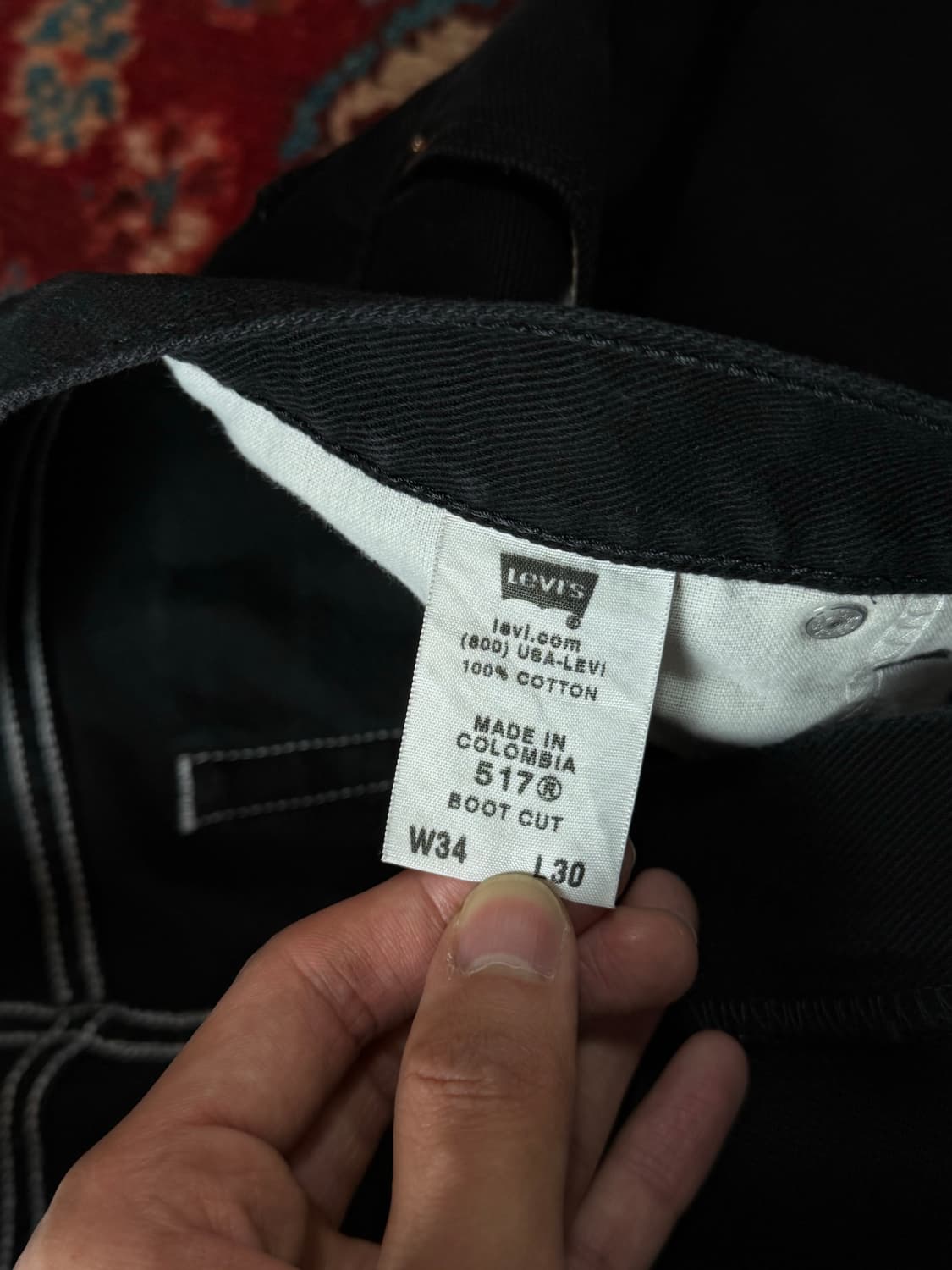 00's 빈티지 리바이스 517 블랙 부츠컷 리바이스 플레어진 상품이미지10