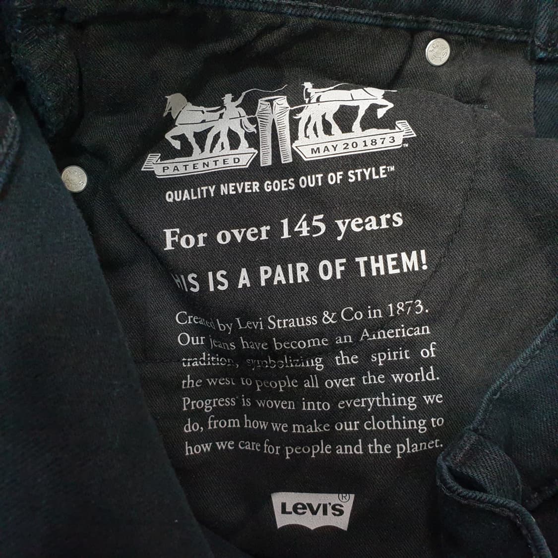 리바이스 511 슬림핏 블랙진 청바지 (34) 상품이미지5