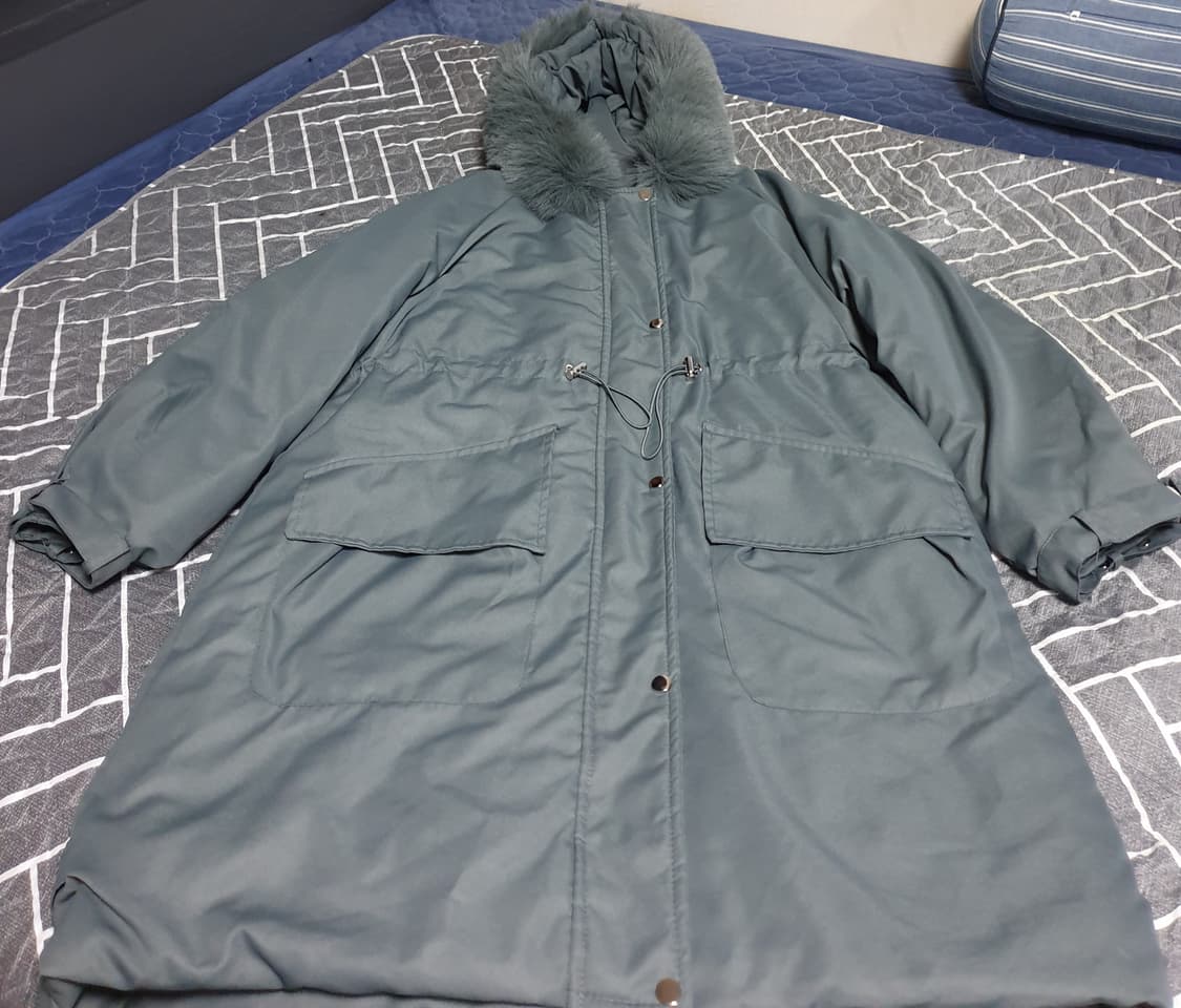 안감보아털 후드밍크퍼 야상자켓 (F) 상품이미지1