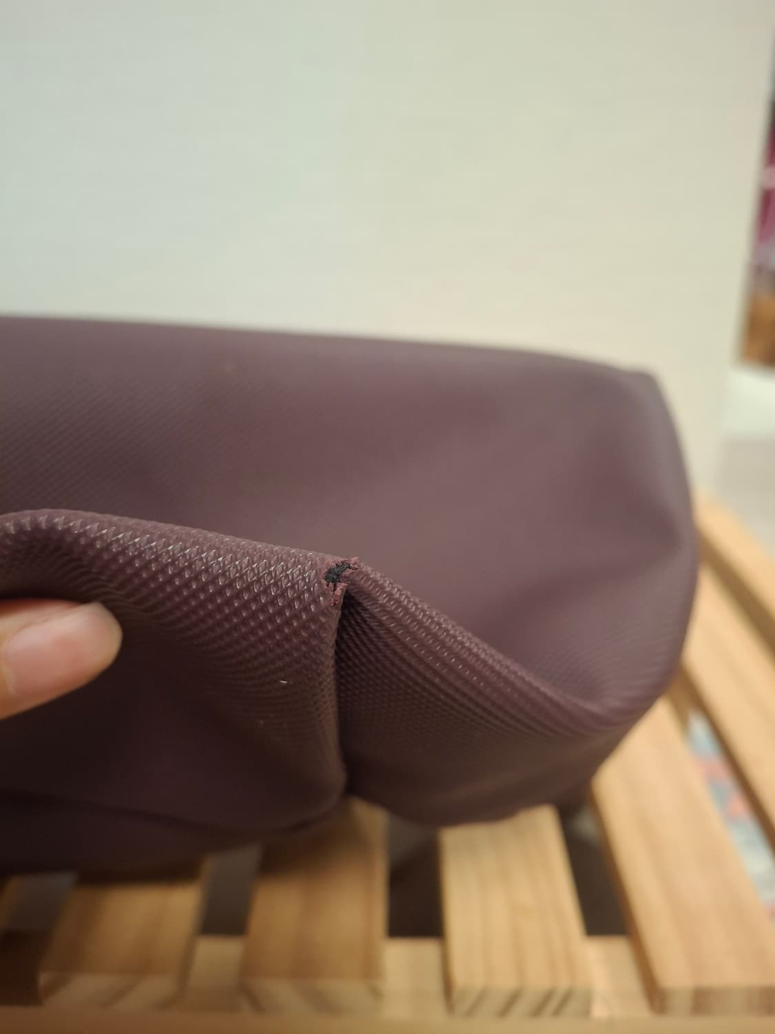 상태좋음)라코스테 보라색 세로형 쇼퍼백 상품이미지7