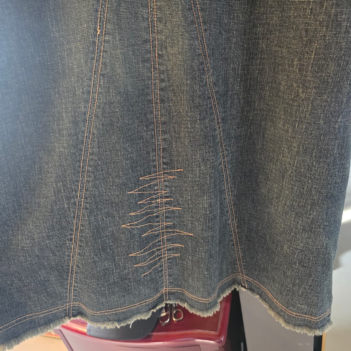 아메리칸빈티지 웨스턴 데님 원피스 롱 청자켓  상품이미지9